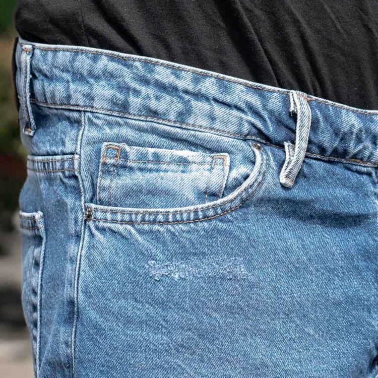 شلوار جین مردانه مام آبی کد 22948