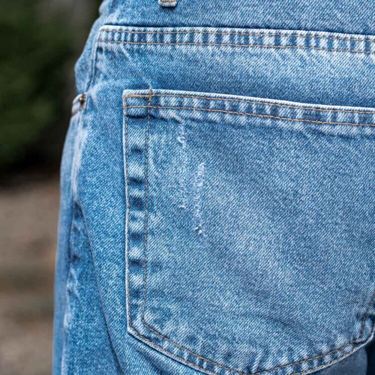 شلوار جین مردانه مام آبی کد 22948