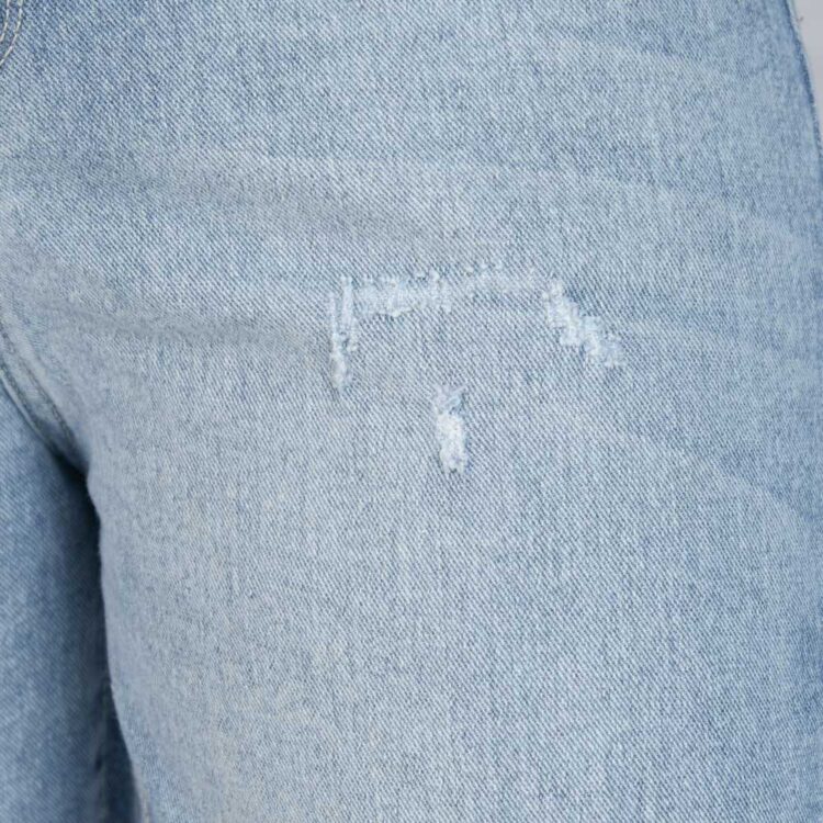 شلوار جین بگ دخترانه آبی کد 23076