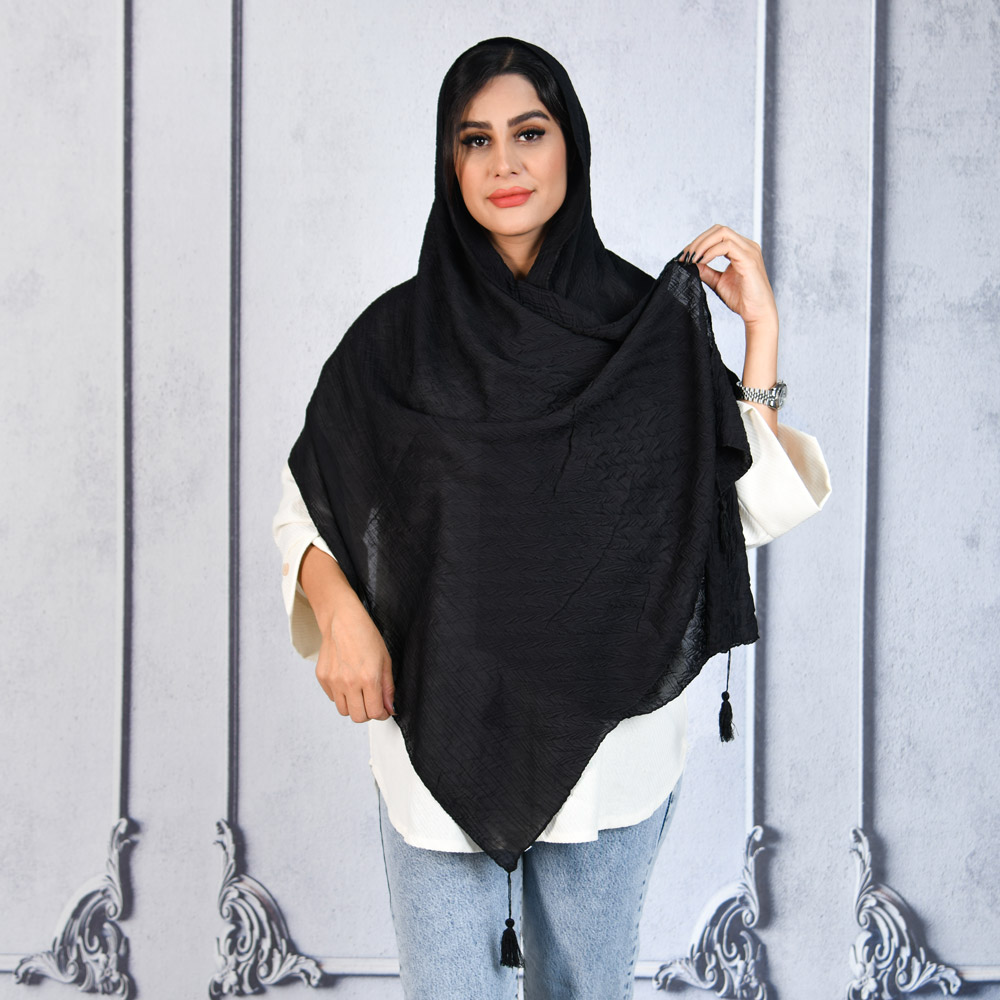 شال دخترانه مشکی کد 23072