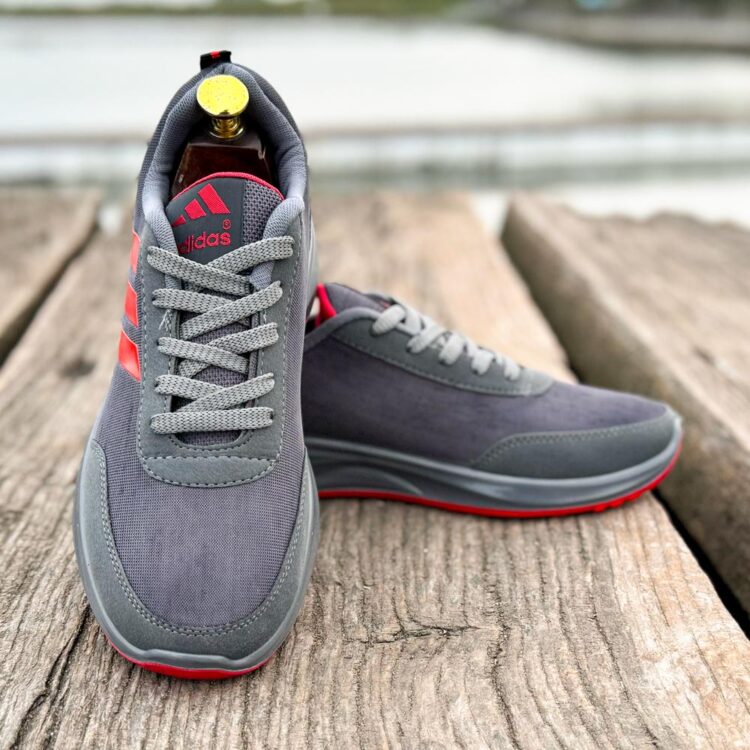 کتانی مردانه سایز بزرگ آدیداس خاکستری کد 23112