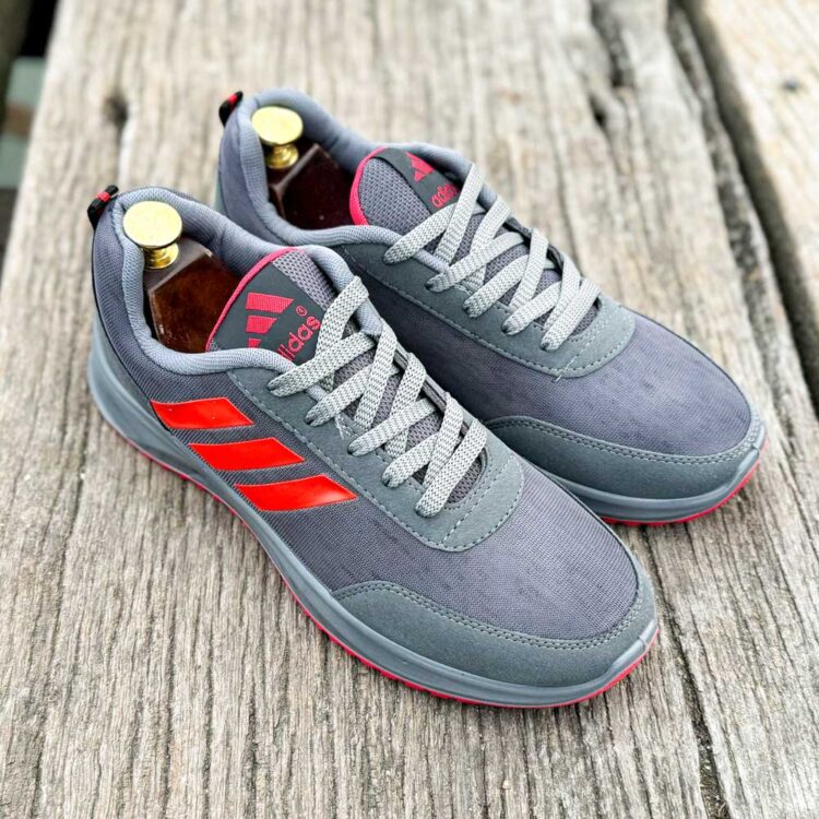 کتانی مردانه سایز بزرگ آدیداس خاکستری کد 23112