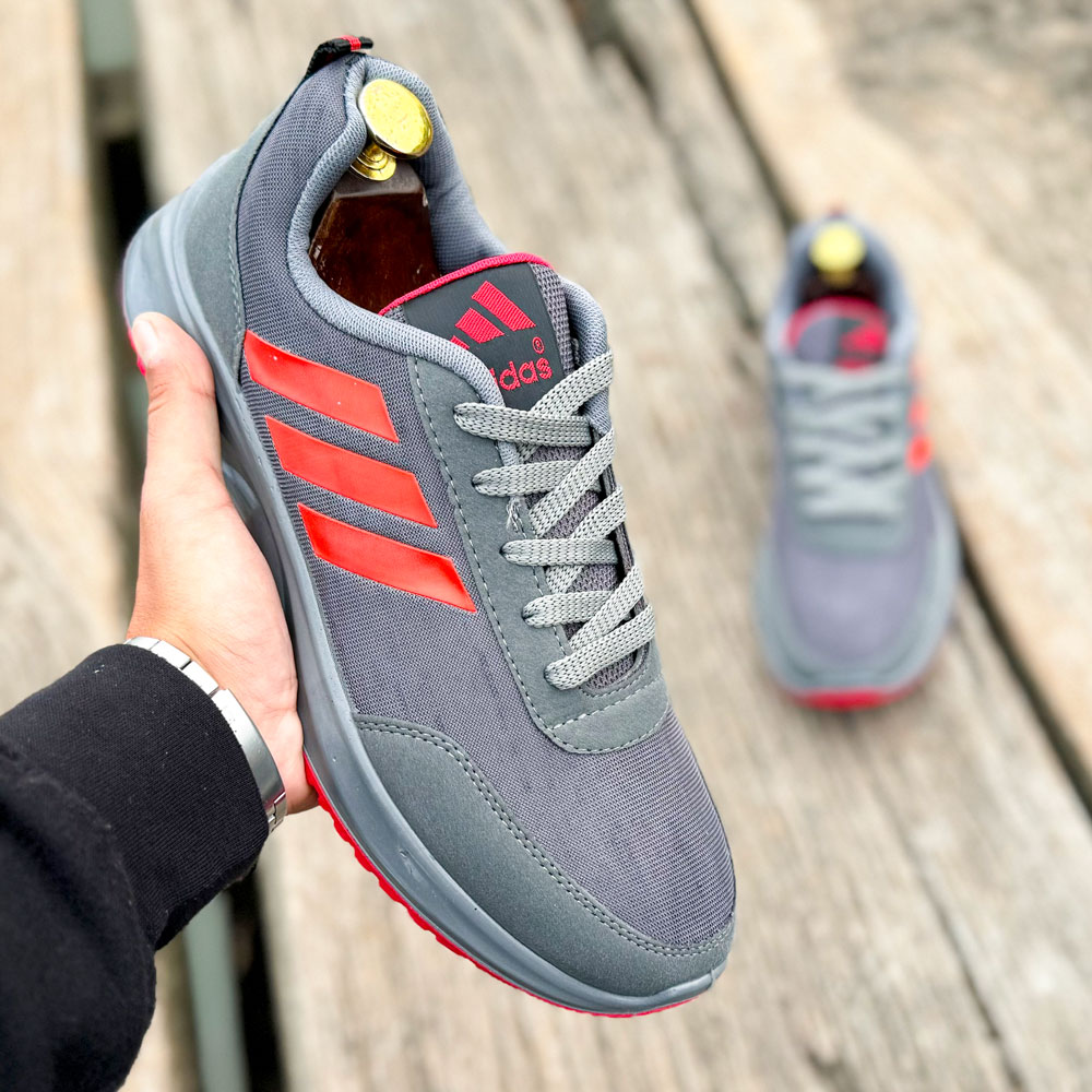 کتانی مردانه سایز بزرگ آدیداس خاکستری کد 23112