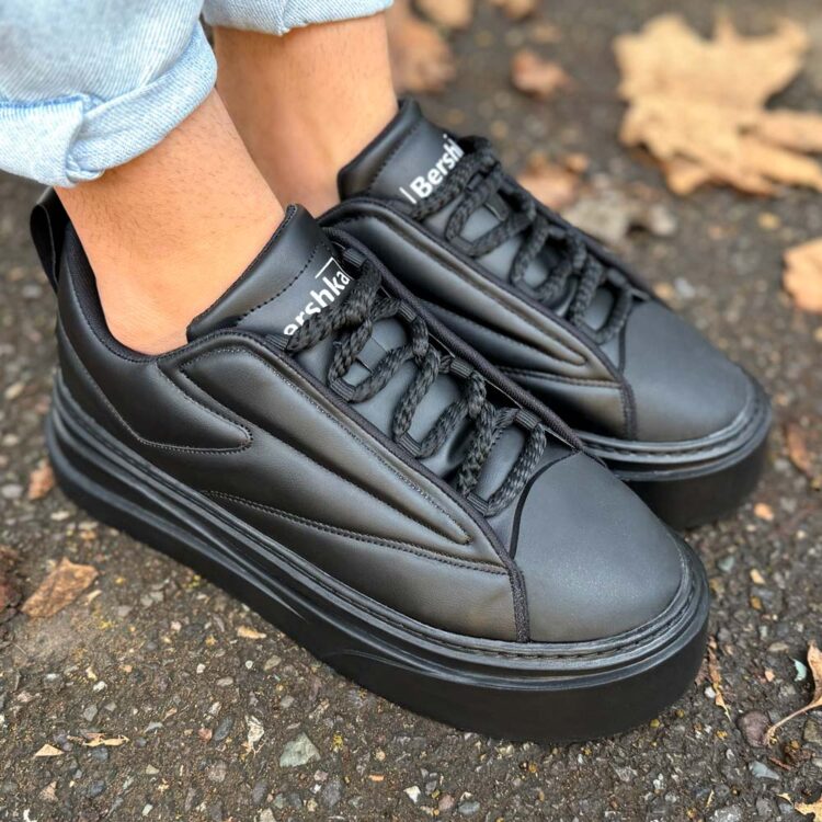 کتانی مردانه برشکا مشکی کد 23013