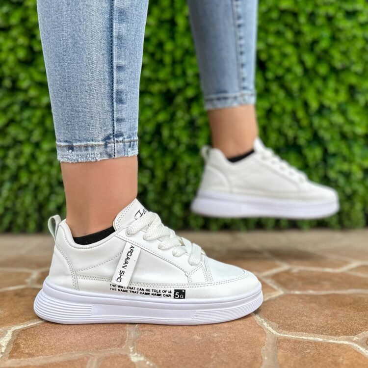 کتانی دخترانه سفید کد 22868