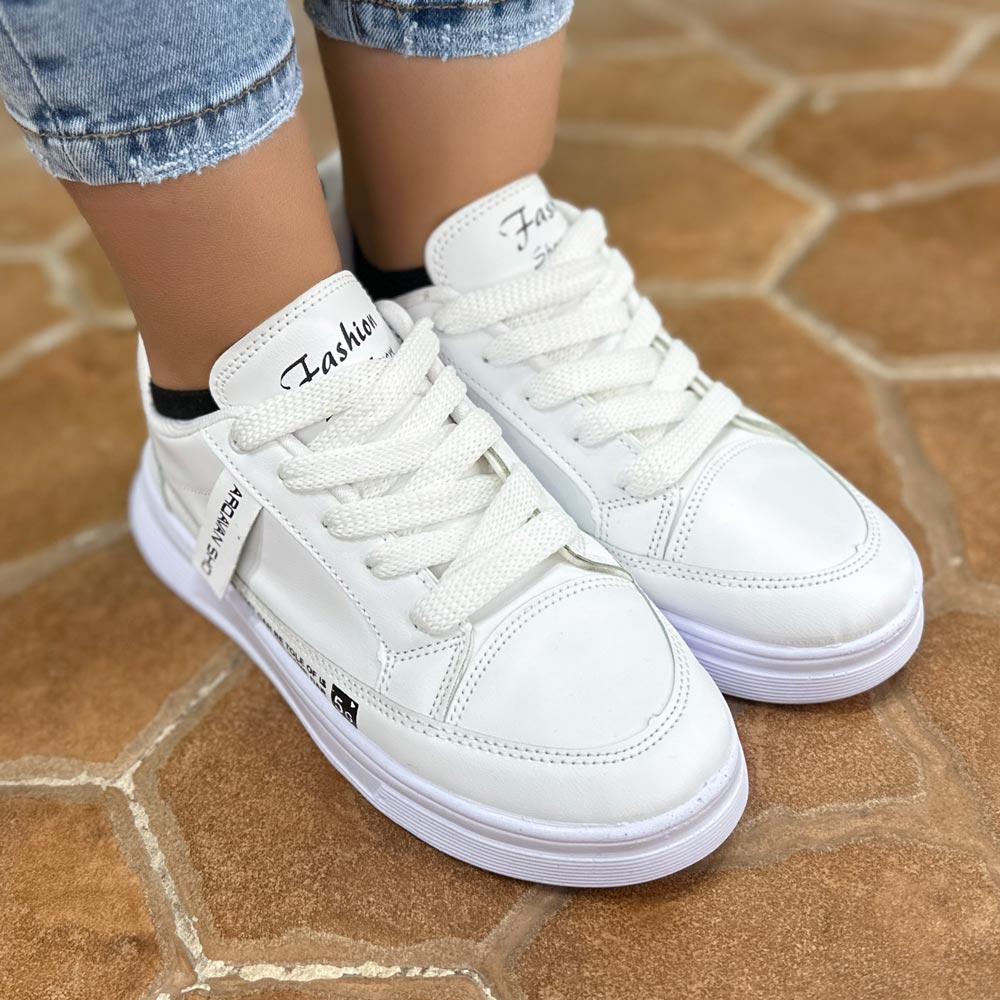 کتانی دخترانه سفید کد 22868