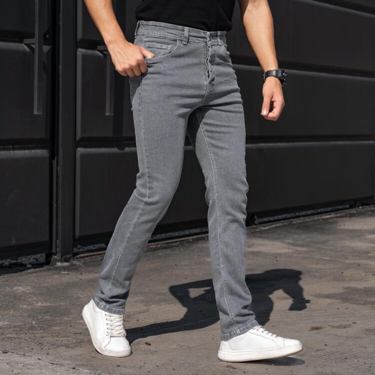 شلوار جین مردانه خاکستری کد 23283