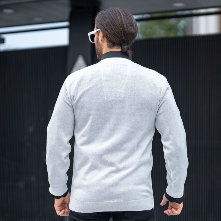 بافت مردانه یقه هفت ساده کد 23312