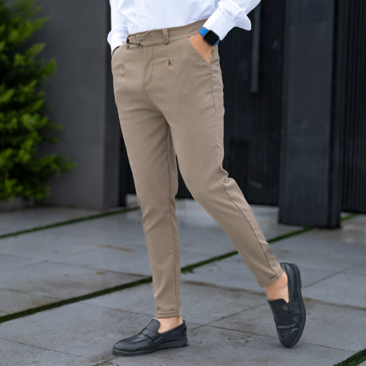 شلوار مردانه خاکی کد 23388