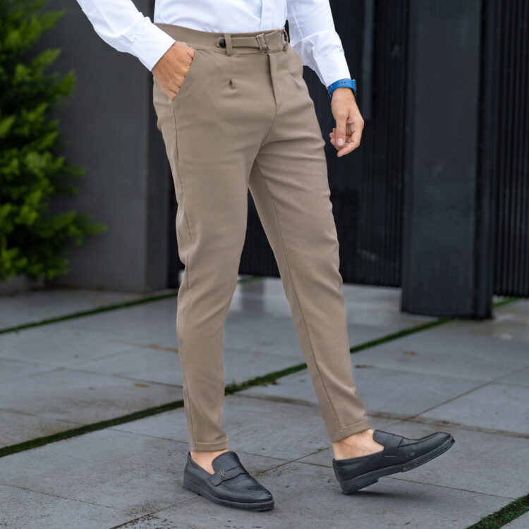 شلوار مردانه خاکی کد 23388