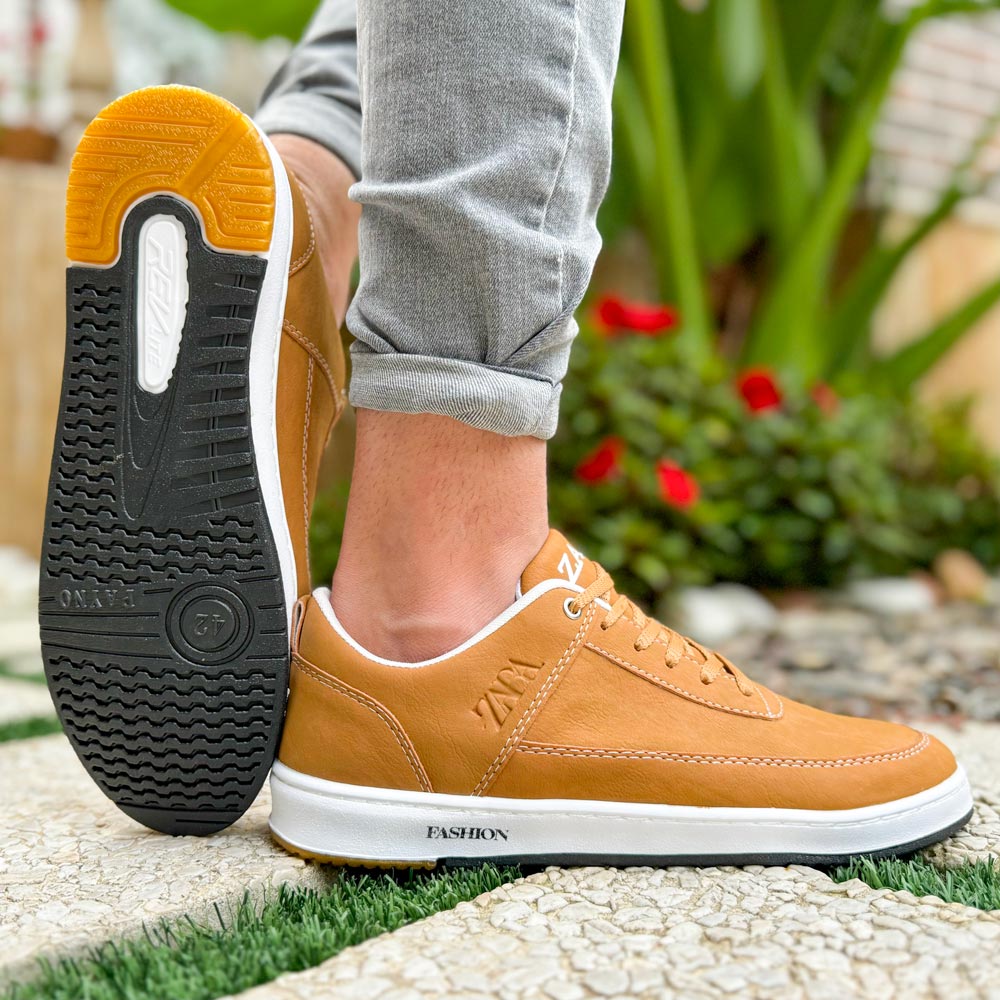 کتانی مردانه زارا عسلی کد 23152