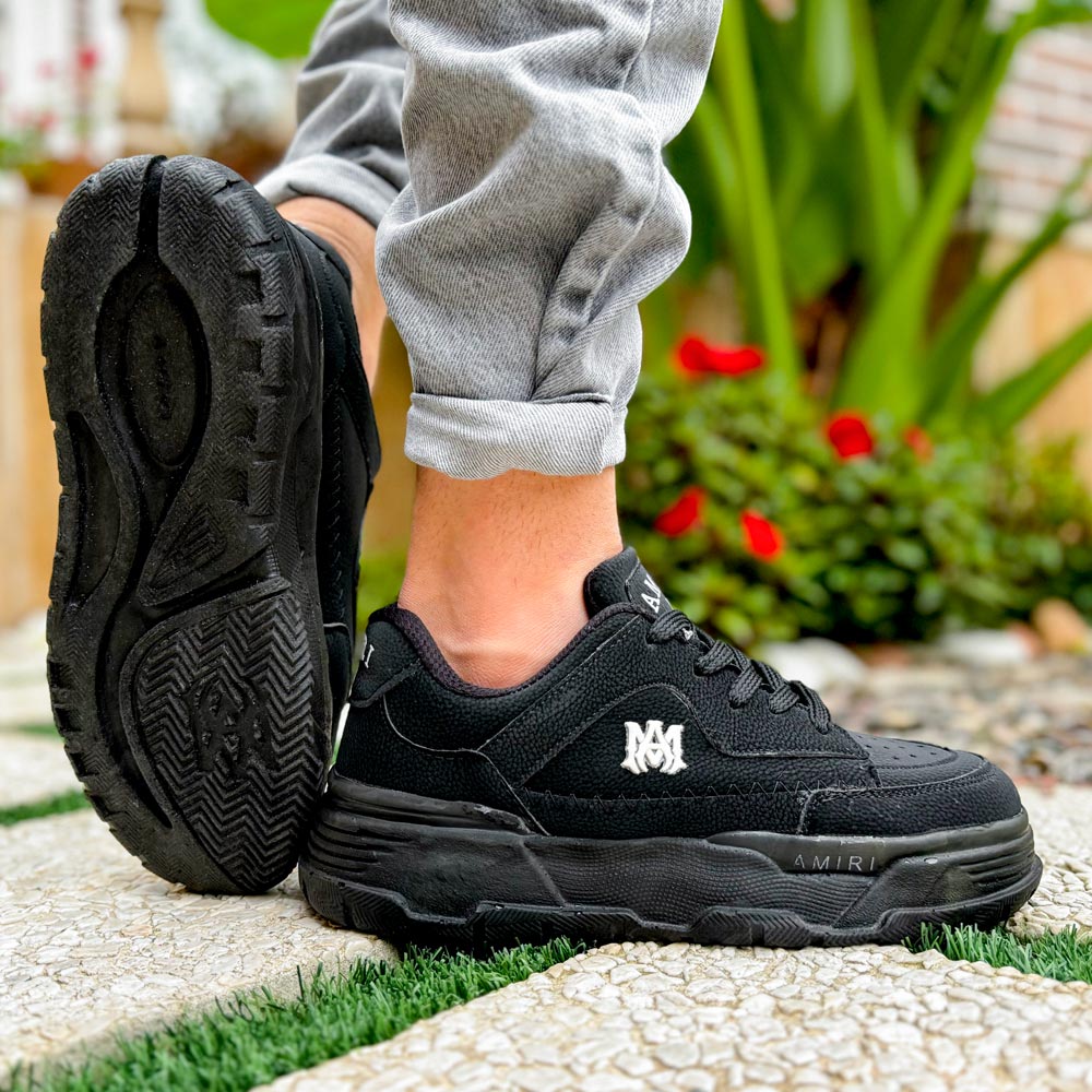 کتانی مردانه امیری مشکی کد 23162