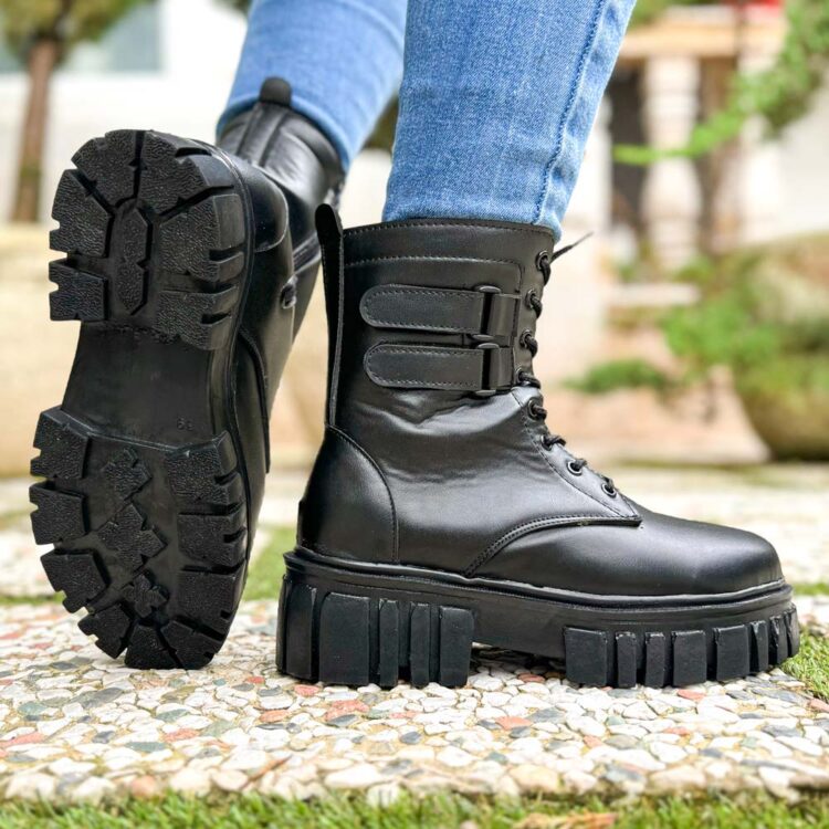 بوت دخترانه مشکی کد 23435