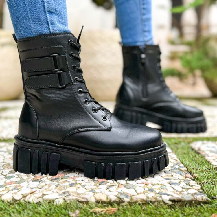 بوت دخترانه مشکی کد 23435