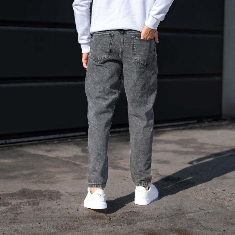 شلوار جین مردانه مام طوسی کد 23932