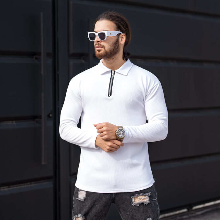 تیشرت مردانه نیم زیپ کد 23145