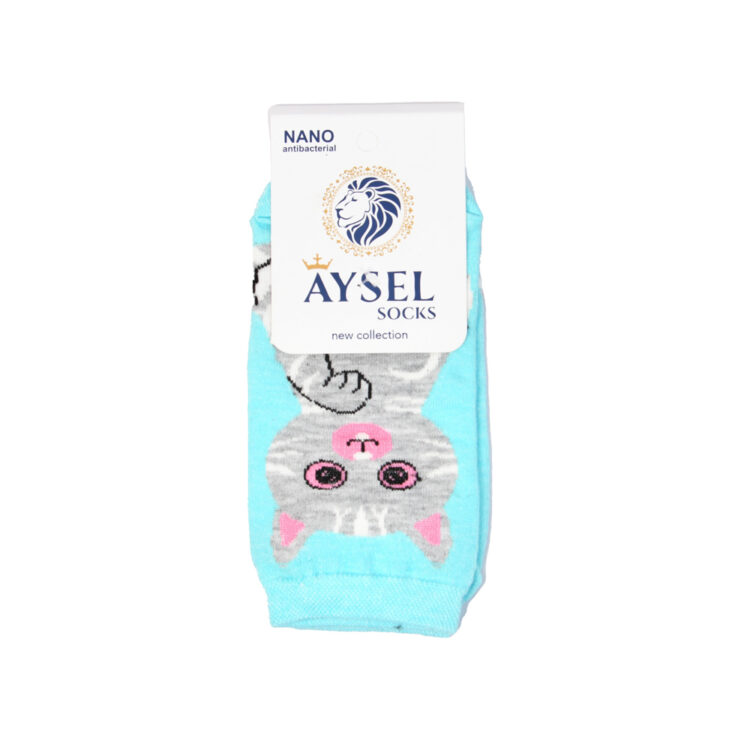 جوراب مچی دخترانه طرح گربه کد 23503