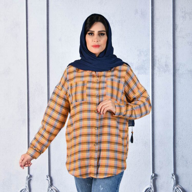 مانتو چهارخانه پشمی کد 23682