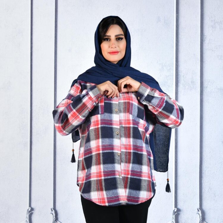 مانتو چهارخانه پشمی کد 23735