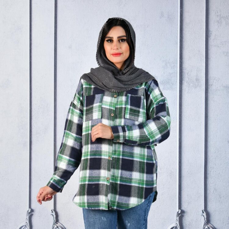 مانتو چهارخانه پشمی کد 23735