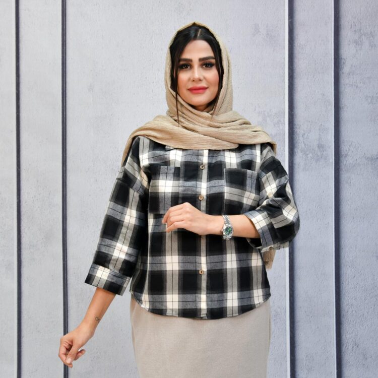 شومیز دخترانه چهارخونه کد 23736