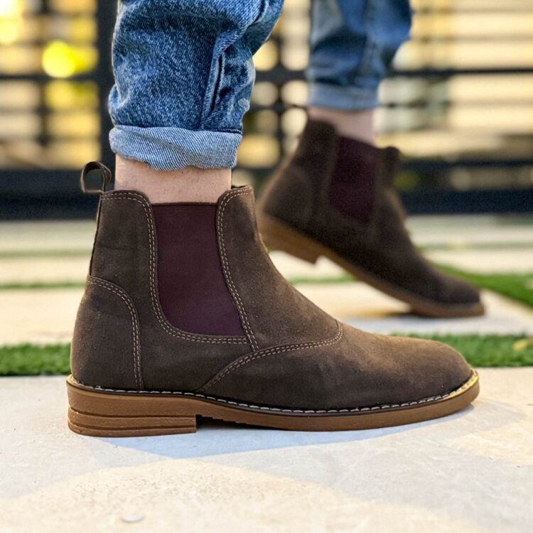 بوت مردانه چلسی قهوه ای کد23317