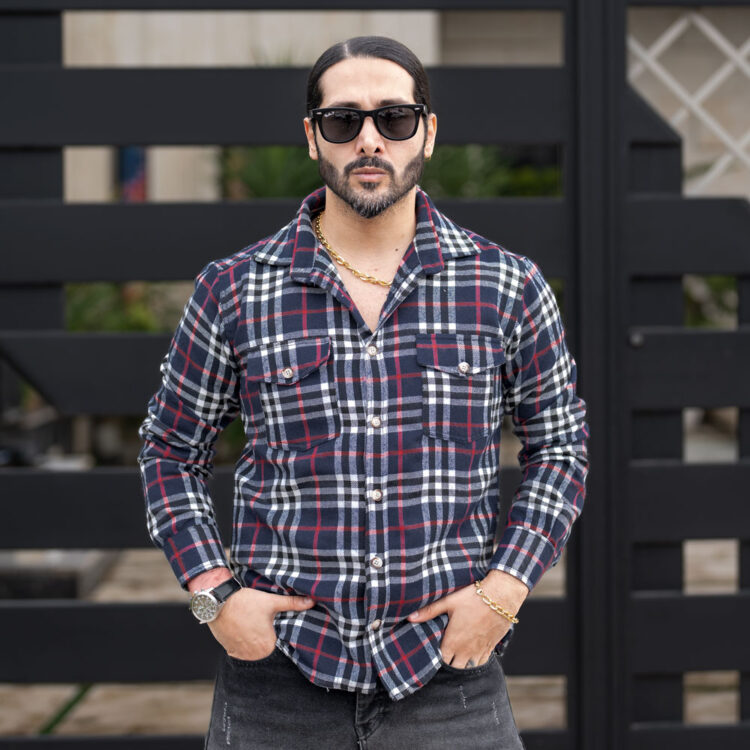 پیراهن مردانه چهار خونه کد 24262