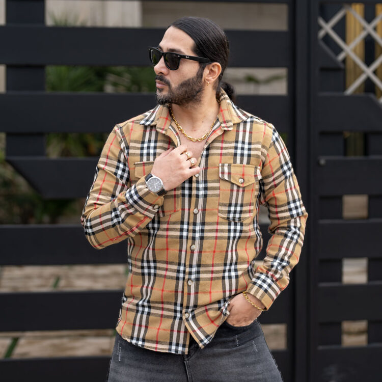 پیراهن مردانه چهار خونه کد 24262