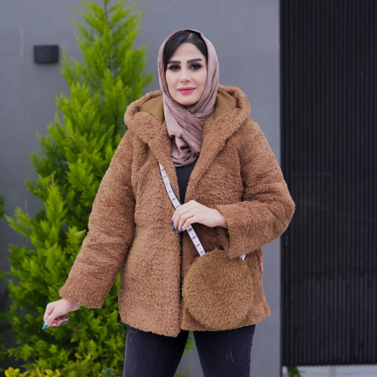 ست پالتو و کیف تدی دخترانه کد 24504