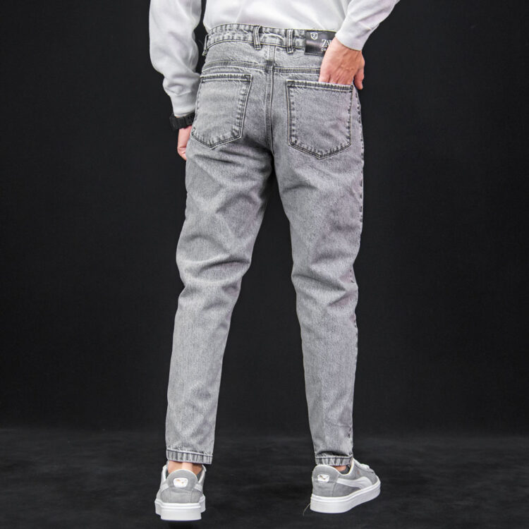 شلوار جین مردانه مام خاکستری کد 24214