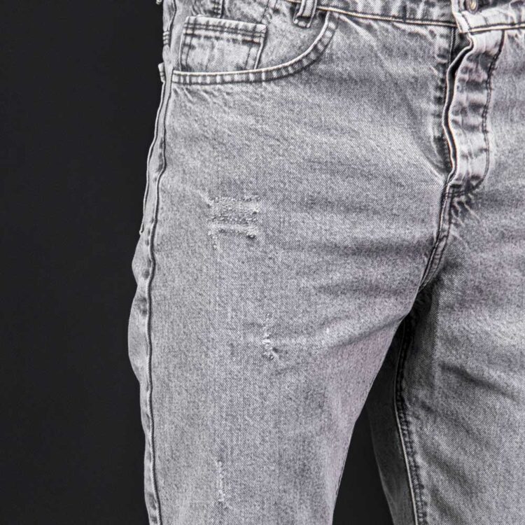 شلوار جین مردانه مام خاکستری کد 24214