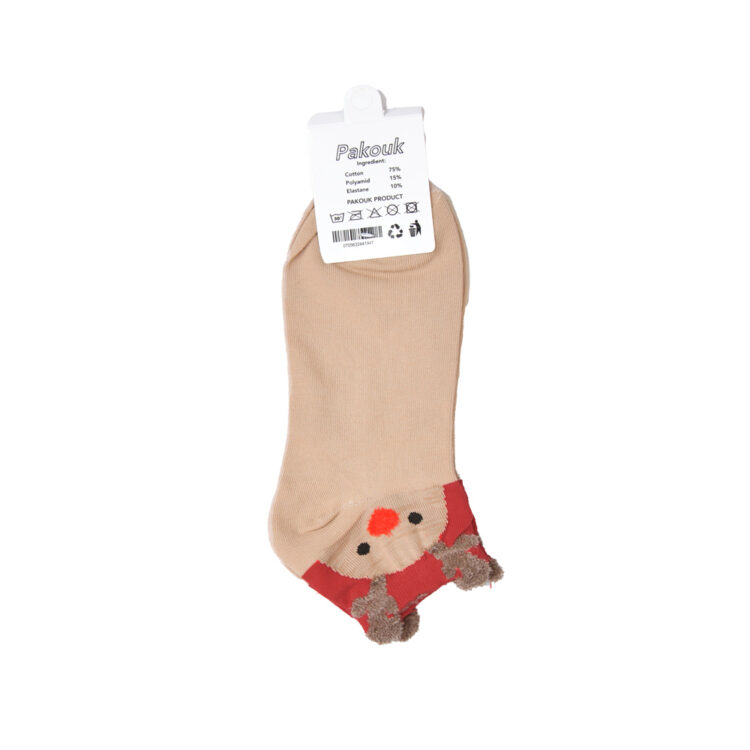 جوراب مچی دخترانه طرح کریسمس کد 24281