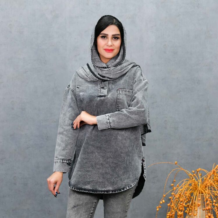 مانتو جین دخترانه کد 24357