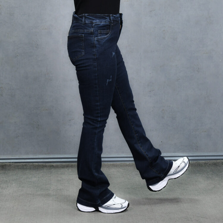 شلوار جین بوتکات دخترانه آبی نفتی کد 24433