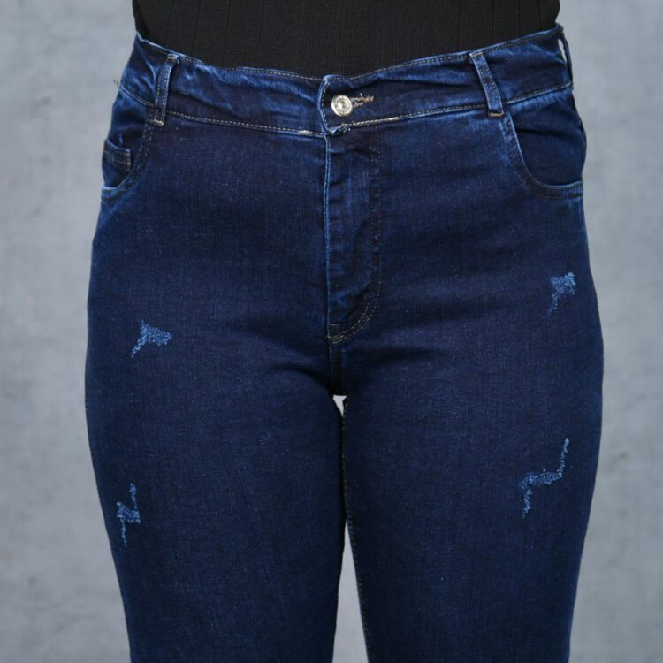 شلوار جین بوتکات دخترانه آبی نفتی کد 24433