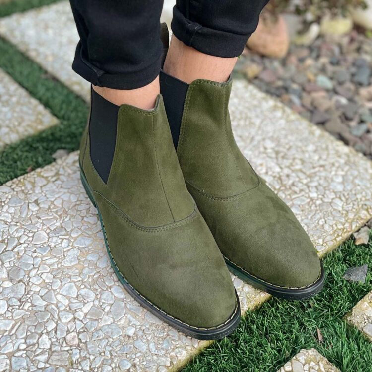 بوت مردانه چلسی زیتونی کد 24014