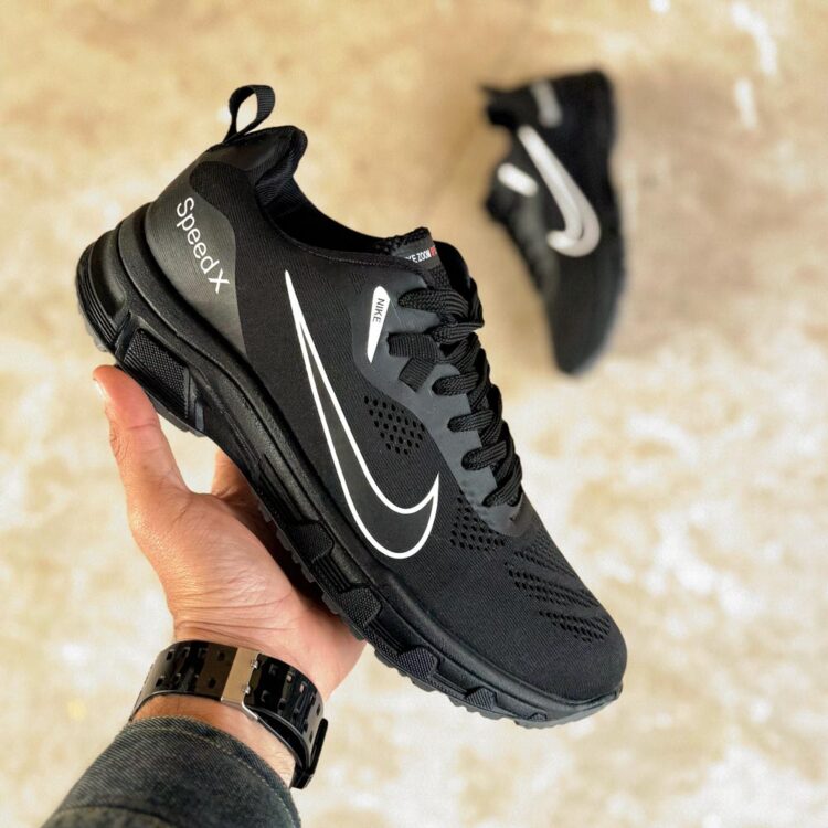 کتانی مردانه سایز بزرگ نایک مشکی کد 24232