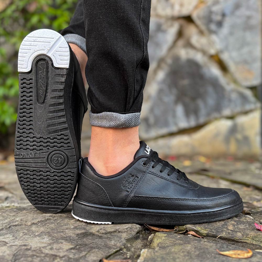 کتانی مردانه لاگوست مشکی کد 24372