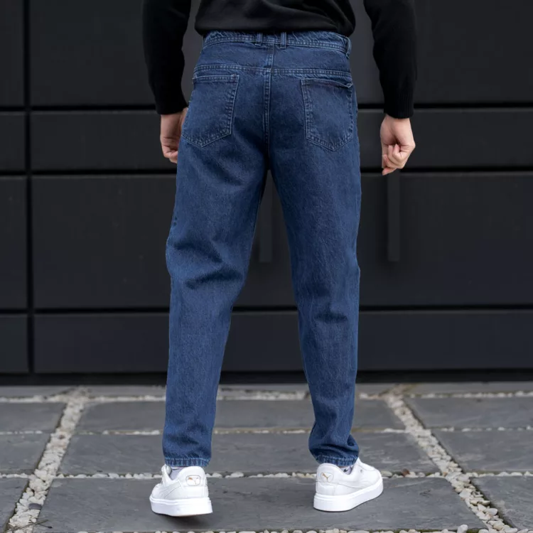 شلوار جین مام مردانه آبی تیره کد 24577