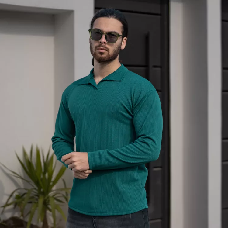 تیشرت یقه دار مردانه کد 24661