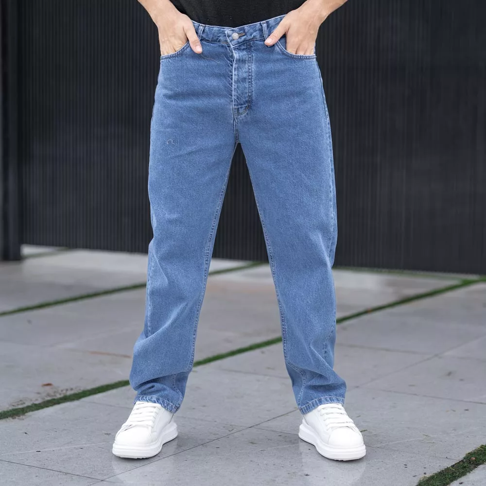 شلوار جین مردانه آبی کد 24684