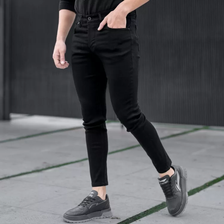 شلوار جین مردانه مشکی کد 24681