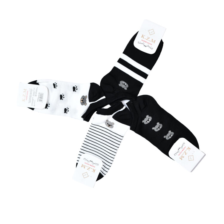 جوراب دخترانه ساقدار طرح تدی کد 24499