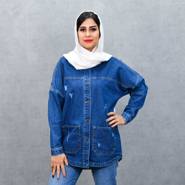 مانتو جین دخترانه کد 24056