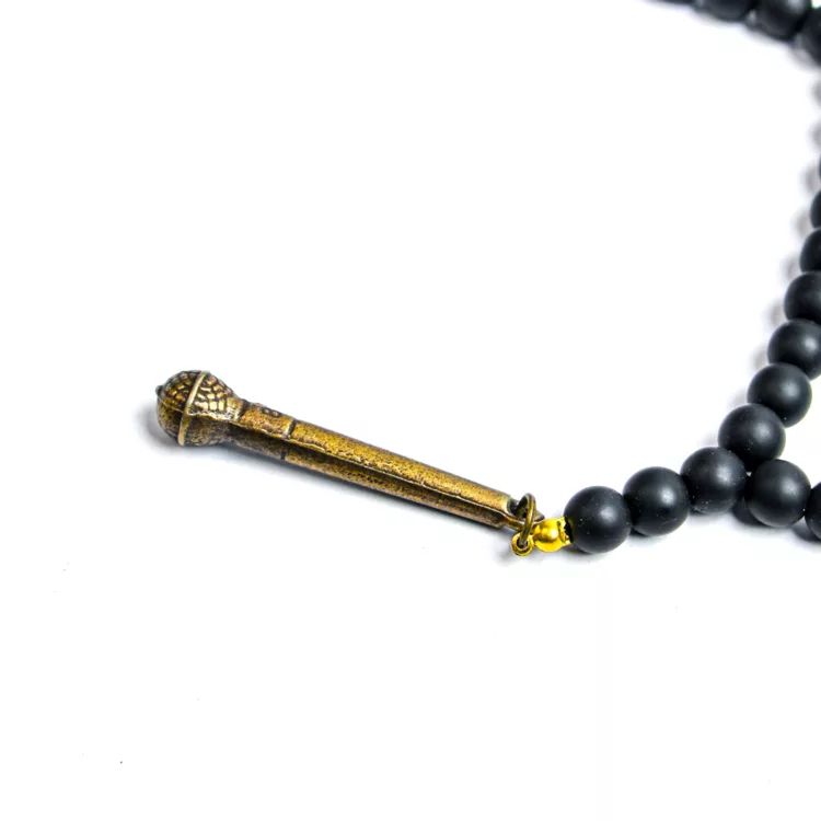 گردنبند سنگی طرح میکروفن کد 8104