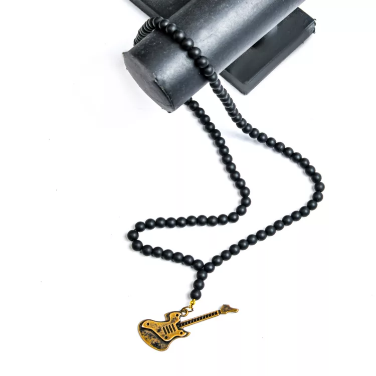 گردنبند سنگی طرح گیتار کد 22756