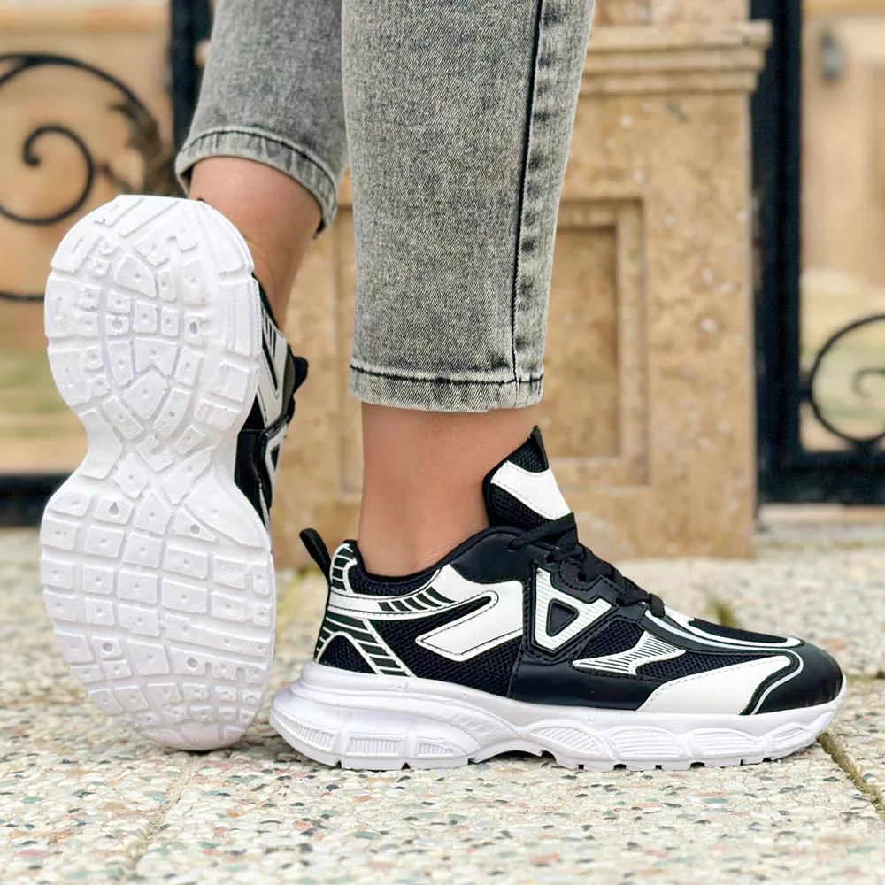 کتانی دخترانه مشکی کد 24610