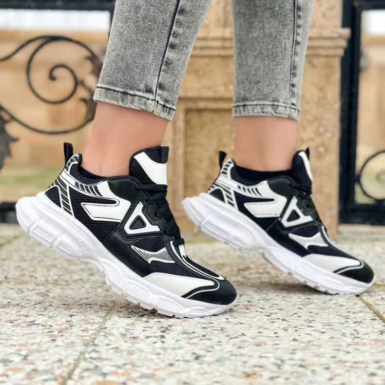 کتانی دخترانه مشکی کد 24610