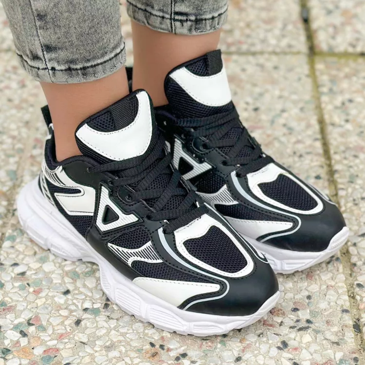 کتانی دخترانه مشکی کد 24610