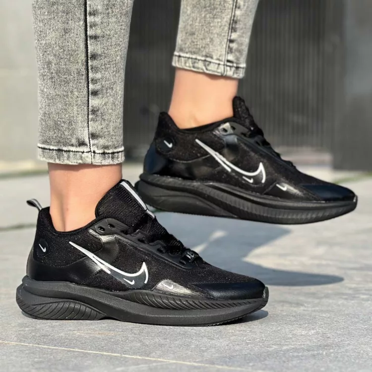 کتانی دخترانه نایک مشکی کد 24619